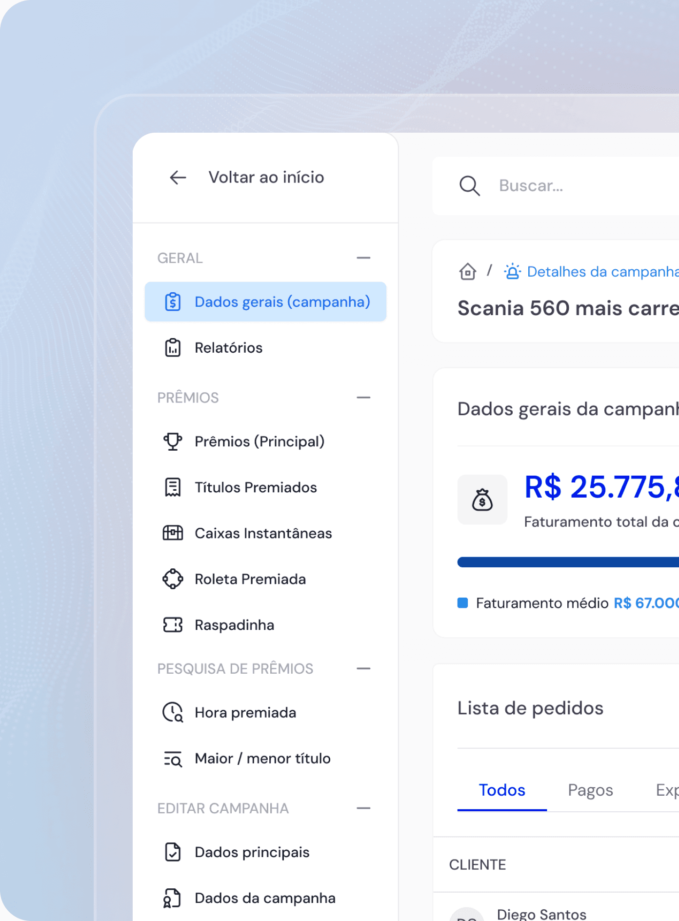Prévia do painel ConradoTech