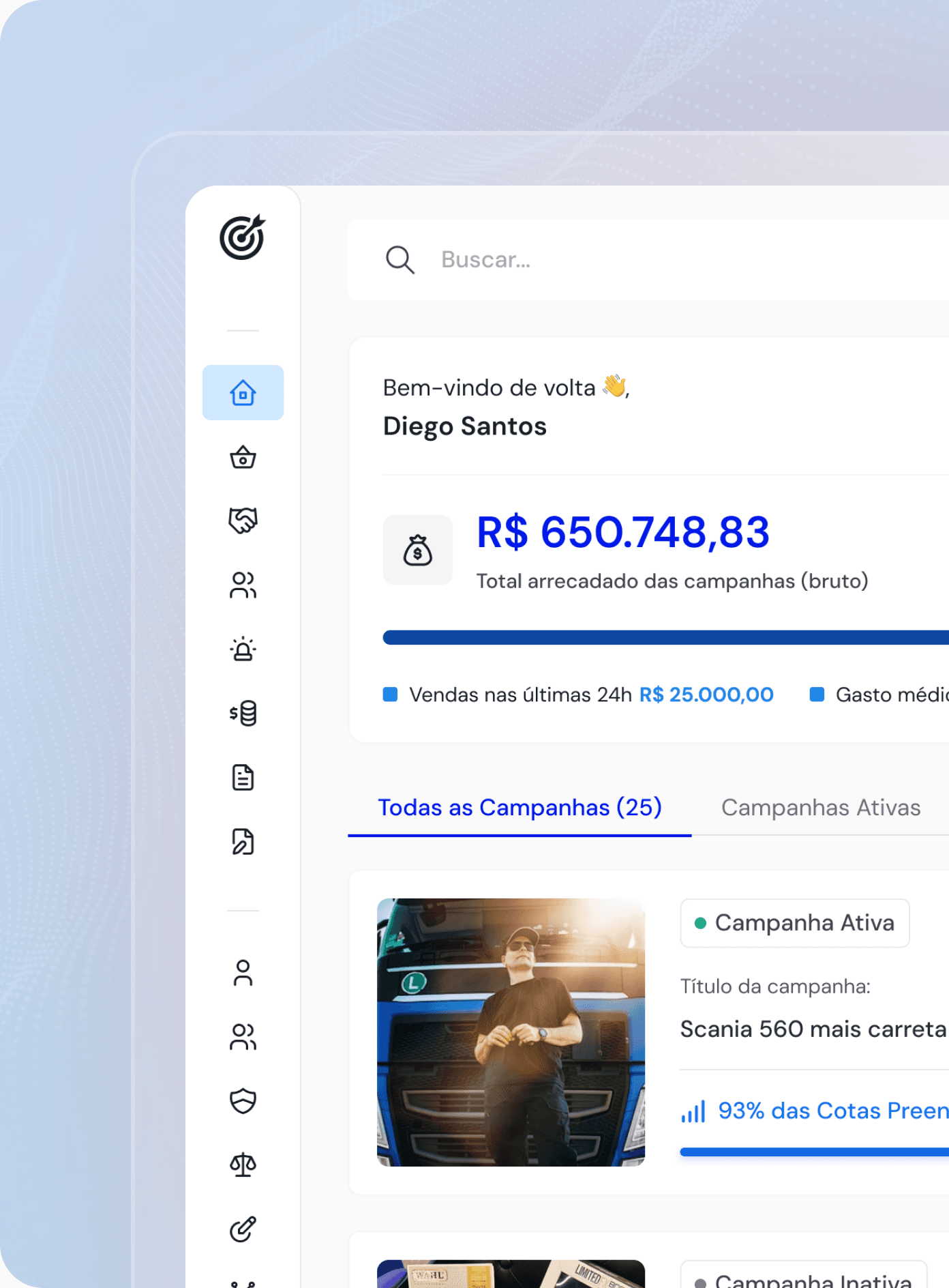 Prévia do painel ConradoTech